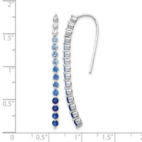 14k White Gold Diamond and Sapphire Earrings-EM4318-SA-025-WA