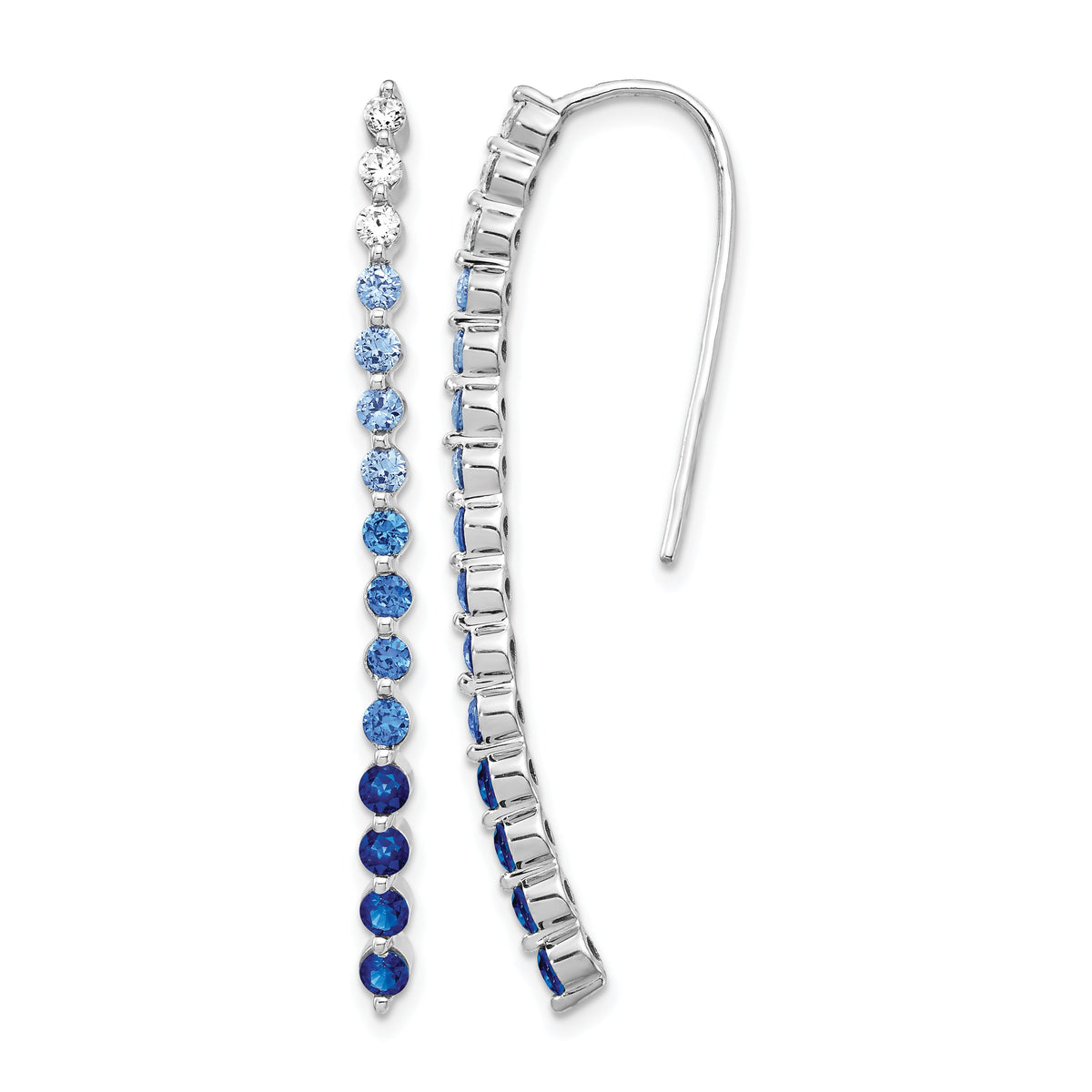 14k White Gold Diamond and Sapphire Earrings-EM4318-SA-025-WA