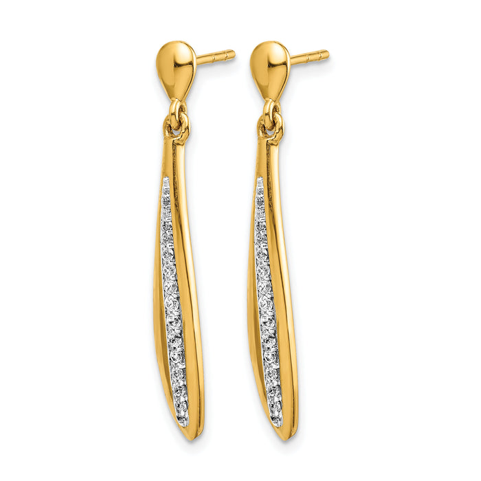 14k Diamond Post Earrings-EM4340-025-YA