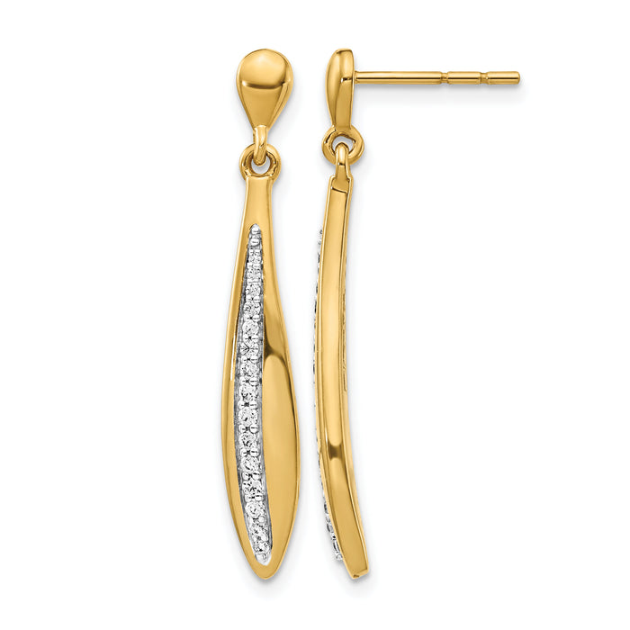 14k Diamond Post Earrings-EM4340-025-YA