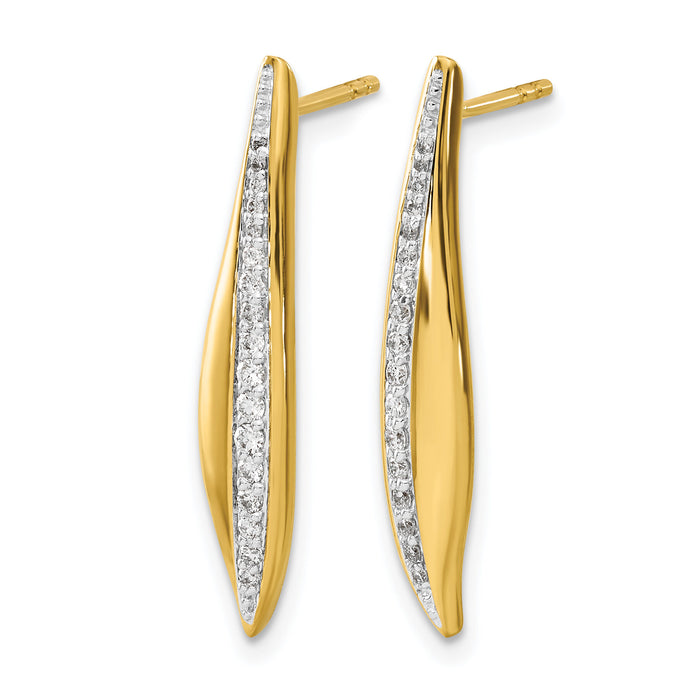 14k Diamond Post Earrings-EM4341-025-YA