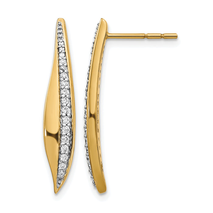 14k Diamond Post Earrings-EM4341-025-YA