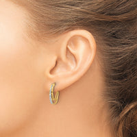 14k Diamond Hoop Earrings-EM4343-025-YA