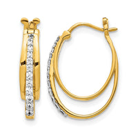 14k Diamond Hoop Earrings-EM4343-025-YA