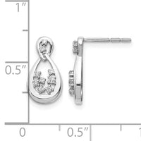 14k White Gold Diamond Post Earrings-EM4384-012-WA