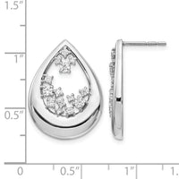 14k White Gold Diamond Post Earrings-EM4387-075-WA