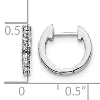 14k White Gold Diamond Hinged Hoop Earrings-EM5348-016-WA