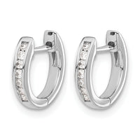 14k White Gold Polished Diamond Hinged Hoop Earrings-EM5350-016-WA