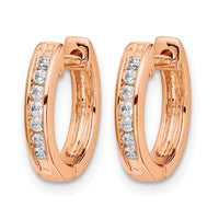 14k Rose Gold Diamond Hinged Hoop Earrings-EM5351-020-RA