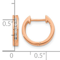 14k Rose Gold Diamond Hinged Hoop Earrings-EM5351-020-RA