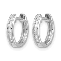14k White Gold Diamond Hinged Hoop Earrings-EM5351-020-WA