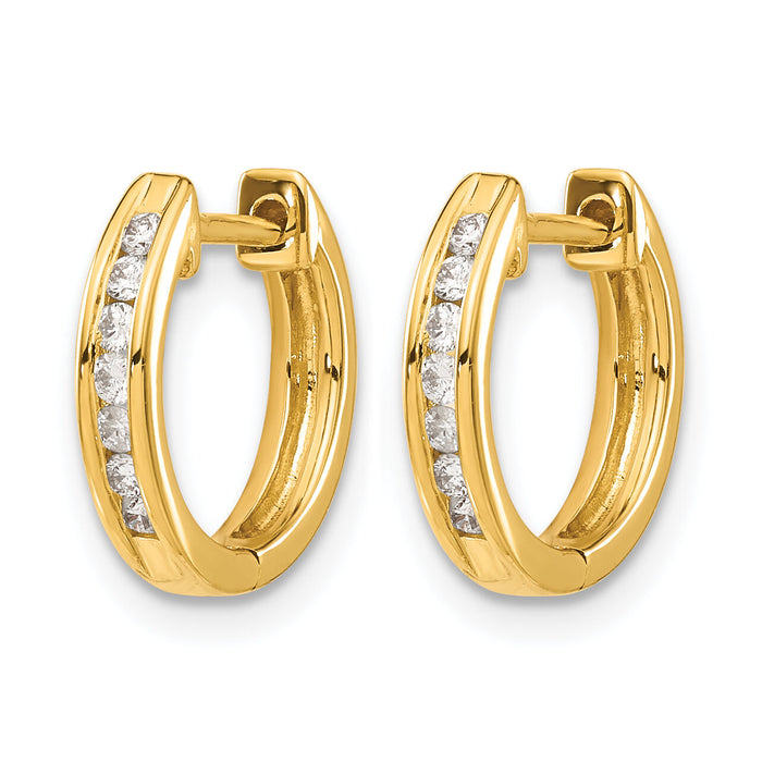 14k Diamond Hinged Hoop Earrings-EM5351-020-YA
