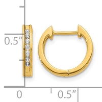 14k Diamond Hinged Hoop Earrings-EM5351-020-YA