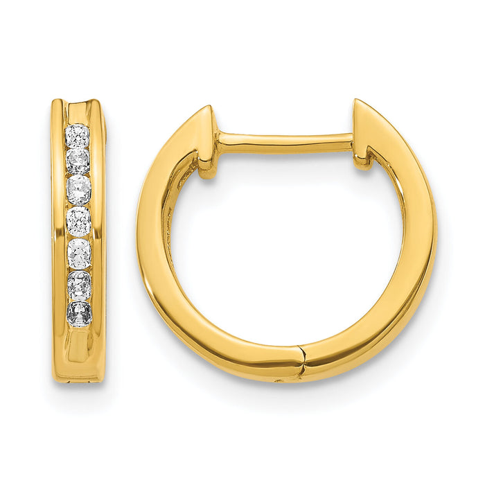 14k Diamond Hinged Hoop Earrings-EM5351-020-YA
