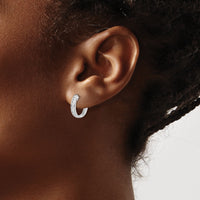 14k White Gold Diamond Hinged Hoop Earrings-EM5352-025-WA