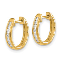 14k Diamond Hinged Hoop Earrings-EM5352-025-YA