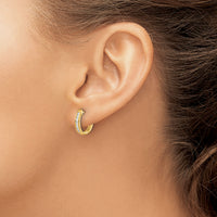 14k Diamond Hinged Hoop Earrings-EM5352-025-YA