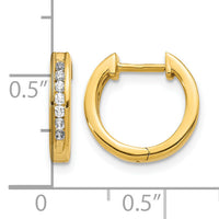 14k Diamond Hinged Hoop Earrings-EM5352-025-YA