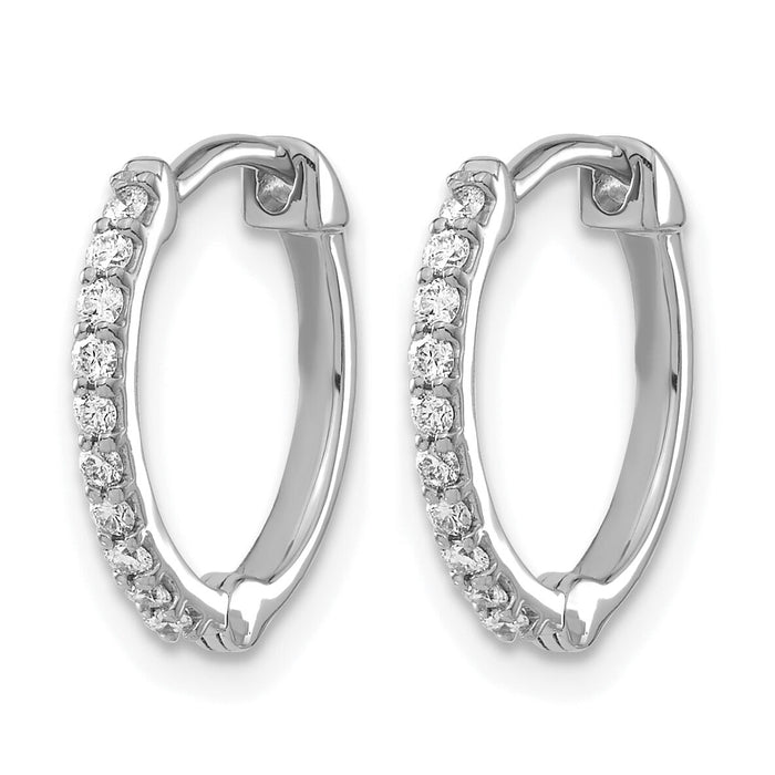 14k White Gold Diamond Hoop Earrings-EM5353-020-WA