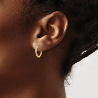 14k Diamond Hinged Hoop Earrings-EM5353-020-YA