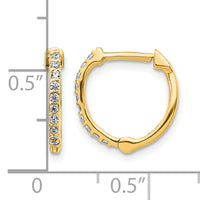 14k Diamond Hinged Hoop Earrings-EM5353-020-YA