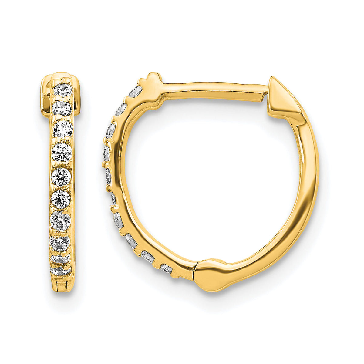 14k Diamond Hinged Hoop Earrings-EM5353-020-YA
