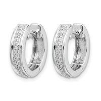 14k White Gold Diamond Complete Hinged Hoop Earrings-EM5358-003-WA