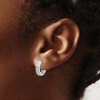 14k White Gold Diamond Complete Hinged Hoop Earrings-EM5358-003-WA