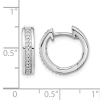 14k White Gold Diamond Complete Hinged Hoop Earrings-EM5358-003-WA