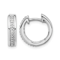 14k White Gold Diamond Complete Hinged Hoop Earrings-EM5358-003-WA