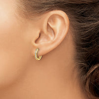 14k Round/Baguette Diamond Hinged Hoop Earrings-EM5359-025-YA