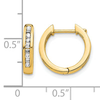14k Round/Baguette Diamond Hinged Hoop Earrings-EM5359-025-YA