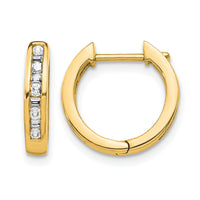 14k Round/Baguette Diamond Hinged Hoop Earrings-EM5359-025-YA