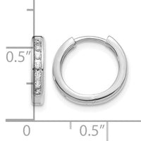 14k White Gold Diamond Hinged Hoop Earrings-EM5360-010-WA