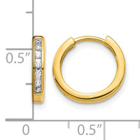 14k Diamond Hinged Hoop Earrings-EM5360-010-YA