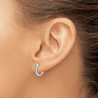 14k White Gold Diamond Hinged Hoop Earrings-EM5360-020-WA