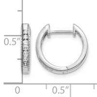 14k White Gold Diamond Hinged Hoop Earrings-EM5360-020-WA