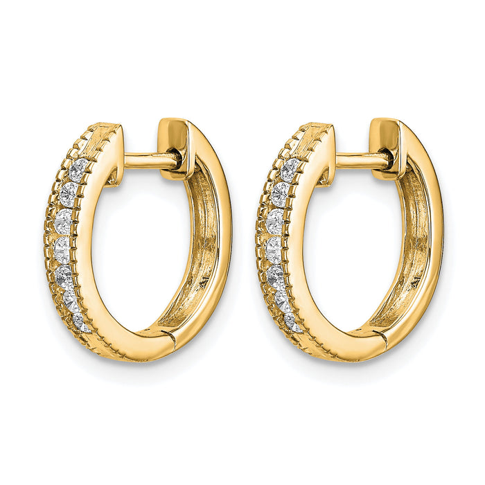 14k Diamond Hinged Hoop Earrings-EM5360-020-YA