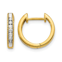 14k Diamond Hinged Hoop Earrings-EM5360-020-YA