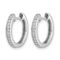 14k White Gold Diamond Complete Hinged Hoop Earrings-EM5362-033-WA