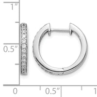 14k White Gold Diamond Complete Hinged Hoop Earrings-EM5362-033-WA