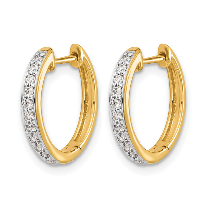 14k Diamond Complete Hinged Hoop Earrings-EM5363-025-YA