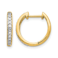 14k Diamond Complete Hinged Hoop Earrings-EM5363-025-YA