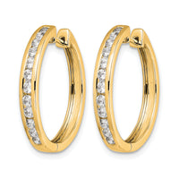 14k Diamond Hinged Hoop Earrings-EM5364-050-YA