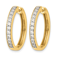 14k Diamond Hinged Hoop Earrings-EM5367-075-YA