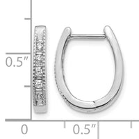 14k White Gold Diamond Oval Hinged Hoop Earrings-EM5368-025-WA