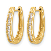 14k Diamond Oval Hinged Hoop Earrings-EM5368-025-YA