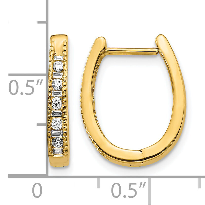 14k Diamond Oval Hinged Hoop Earrings-EM5368-025-YA