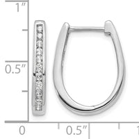 14k White Gold Diamond Oval Hinged Hoop Earrings-EM5369-050-WA