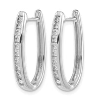 14k White Gold Diamond Oval Hinged Hoop Earrings-EM5371-075-WA